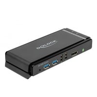 DeLOCK 11476, KVM-switchen grå/Sort