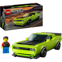 LEGO Speed Champions Dodge Challenger SRT Hellcat-sportsvogn, Bygge legetøj Byggesæt, 9 År, Plast, 390 stk, 404 g