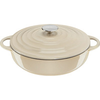 Tefal Serveringspande LOV støbejern Ø 28cm, Stegepande Beige