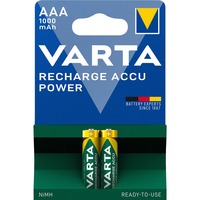 Varta -5703B Husholdningsbatterier Genopladeligt batteri, AAA, Nikkel-Metalhydrid (NiMH), 1,2 V, 2 stk, 1000 mAh
