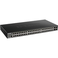 D-Link DGS-1250-52X Administreret L3 Gigabit Ethernet (10/100/1000) Sort, Switch Administreret, L3, Gigabit Ethernet (10/100/1000), Stativ-montering