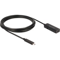 DeLOCK USB 3.2 Gen 2 aktiv forlængerledning, USB-C stik > USB-C hunstik Sort