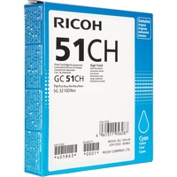 Ricoh 405863 blækpatron 1 stk Original Højt (XL) udbytte Blå Højt (XL) udbytte, Blå, 1 stk, 2500 Sider, Enkelt pakke