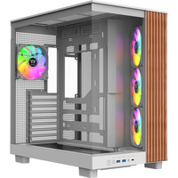 Thermaltake View 380 XL WS ARGB, Towerkabinet Hvid/træ