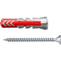 fischer Rawlplug DuoPower 6/8/10 SB, Dyvel Lys grå/Rød