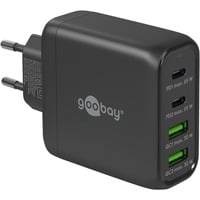 goobay USB-C Multiport Hurtigoplader, PD, GaN, 68 Watt Sort