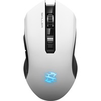 Sharkoon Skiller SGM3 mus Højre hånd RF Wireless + USB Type-A Optisk 6000 dpi, Gaming mus Hvid, Højre hånd, Optisk, RF Wireless + USB Type-A, 6000 dpi, Hvid