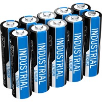 Ansmann 1502-0005 husholdningsbatteri Engangsbatteri AA Lithium Engangsbatteri, AA, Lithium, 1,5 V, 10 stk, Sort