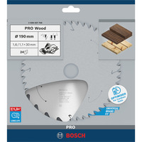 Bosch 2 608 837 708 rundsavklinge 19 cm 1 stk Træ, 19 cm, 3 cm, 1,1 mm, 7900 rpm, 1,6 mm