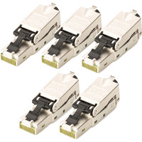Digitus CAT 6A feltstik STP støvdæksel/bøjlebeskyttelse, 5 stk. Sølv