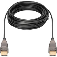 Digitus DisplayPort AOC hybrid fiberkabel, UHD 8K Sort