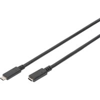 Digitus USB 2.0 forlængerledning, USB-C stik > USB-C fatning Sort