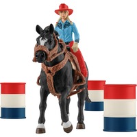 Schleich Cowgirl Barrel Racing Fun, Spil figur 3 År, Flerfarvet