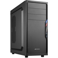 Sharkoon VS4-V Midi Tower Sort, Towerkabinet Sort, Midi Tower, PC, Sort, ATX, micro ATX, Mini-ITX, 16 cm, 38,5 cm