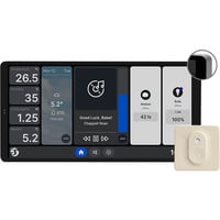 Shelly Wall Display X2 Silver + Blu H&T, Kontrolpanel Sølv