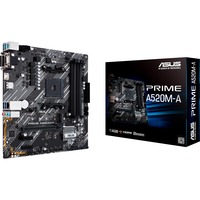 ASUS PRIME A520M-A II/CSM AMD A520 Stik AM4 micro ATX, Bundkort Sort/grå, AMD, Stik AM4, AMD Ryzen™ 3, AMD Ryzen™ 5, DDR4-SDRAM, 128 GB, DIMM