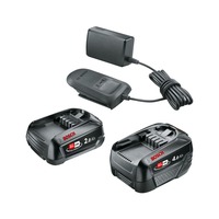 Bosch Startpakke 18V (PBA 2.0Ah + PBA 4.0Ah + AL 18V-20), Sæt Sort