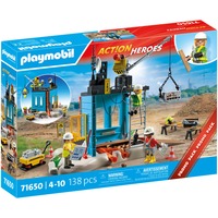 PLAYMOBIL Action Heroes Byggeplads, Bygge legetøj 