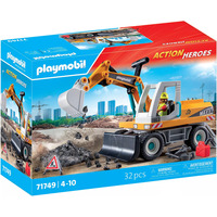 PLAYMOBIL Action Heroes Stor gravemaskine, Bygge legetøj 