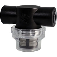 Alphacool ES Inline partikel filter 2x G1/4" hun Sort/gennemsigtig