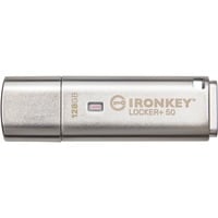 Kingston IronKey 128 GB IKLP50 AES USB med 256 bit kryptering, USB-stik aluminium, 128 GB, USB Type-A, 3.2 Gen 1 (3.1 Gen 1), 145 MB/s, Hætte, Sølv