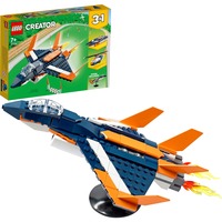 LEGO Creator 3-in-1 Supersonisk jet, Bygge legetøj Byggesæt, 7 År, Plast, 215 stk, 382 g