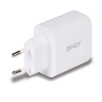 Lindy 73428 oplader til mobil enhed Universel Hvid Vekselstrøm Hurtig opladning Indendørs Hvid, Indendørs, Vekselstrøm, 20 V, Hvid