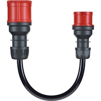 go-e Adapter til Gemini flex 22 kW, CEE rød trefaset 32A > CEE rød 16A Sort