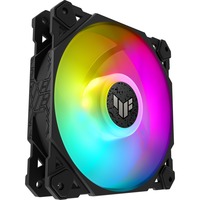 ASUS TUF Gaming TF120 ARGB Fan Computerkabinet Luftkøler 12 cm Sort, Sag fan Sort/gennemsigtig, Luftkøler, 12 cm, 250 rpm, 1900 rpm, Sort