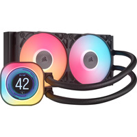 Corsair iCUE LINK TITAN 240 RX LCD RGB Renoveret, Vandkøling Sort