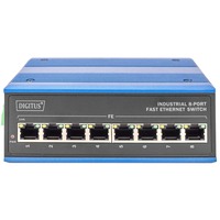 Digitus DN-650106 netværksswitch Fast Ethernet (10/100) Sort, Blå Fast Ethernet (10/100), Fuld duplex, Kan monteres på væggen