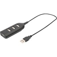 Digitus USB 2.0 Hub, 4-porte, USB hub Sort