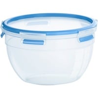 Emsa CLIP & CLOSE N10114 Rund Container 2,6 L Blå, Transparent 1 stk, Boks gennemsigtig/Blå, Container, Rund, 2,6 L, Blå, Transparent, Polypropylen (PP), Termoplastisk elastomer (TPE), Tyskland