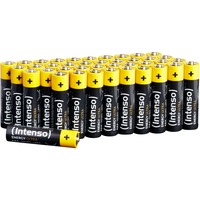 Intenso 7501510 - Energy Ultra Alkaline Batterie AAA Micro 40er-Pack - Batterie Engangsbatteri Sort/Gul, Engangsbatteri, AAA, Alkaline, 1,5 V, 40 stk, 1250 mAh