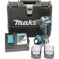 Makita DDF487RFE3, Bore-/ skruemaskine Blå/Sort