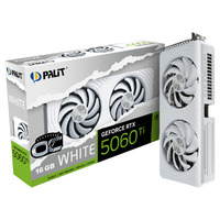 Palit GeForce RTX 5060 Ti OC WHITE 16GB, Grafikkort Hvid