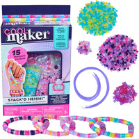 Spin Master CLM ACK Stackd Heishi Expansion Pack GML, Klippe og klistre Cool Maker CLM ACK Stackd Heishi Expansion Pack GML, Smykkefremstillingssæt til armbånd til børn, 7 År, Flerfarvet