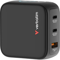 Verbatim Mini GaN-oplader med display Sort