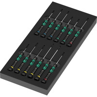 Wera Skumindsats Schraubendreher Kraftform Micro Set 2, Skruetrækker Sort/Grøn