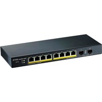 Zyxel GS1900-10HP Administreret L2 Gigabit Ethernet (10/100/1000) Strøm over Ethernet (PoE) Sort, Switch Sort, Administreret, L2, Gigabit Ethernet (10/100/1000), Strøm over Ethernet (PoE), Kan monteres på væggen