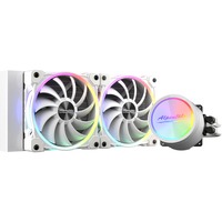 EKL Gletscherwasser 240 White RGB 240mm, Vandkøling Hvid