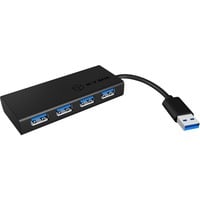 ICY BOX IB-AC6104-B USB 3.2 Gen 1 (3.1 Gen 1) Type-A 5000 Mbit/s Sort, USB hub Sort, USB 3.2 Gen 1 (3.1 Gen 1) Type-A, USB 3.2 Gen 1 (3.1 Gen 1) Type-A, 5000 Mbit/s, Sort, Aluminium, Kina