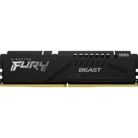 Kingston FURY FURY Beast 16GB 5600MT/s DDR5 CL40 DIMM Black, Hukommelse Sort, 16 GB, 1 x 16 GB, DDR5, 288-pin DIMM, Sort