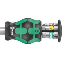Wera Kraftform Kompakt Stubby Magazin 1 Bit-Satz, Bit sæt Sort/Grøn