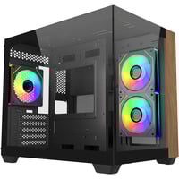 Cooler Master Elite 481 Wood, Towerkabinet Sort/træ