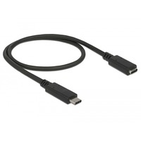DeLOCK 85532 USB-kabel 0,5 m USB 3.2 Gen 1 (3.1 Gen 1) USB C Sort, Forlængerledning Sort, 0,5 m, USB C, USB C, USB 3.2 Gen 1 (3.1 Gen 1), Sort