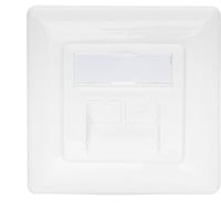Digitus CAT.6A dataudtag, indbygget, afskærmet, 2x RJ-45 LSA, Samledåse Hvid