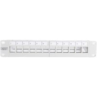 Digitus Modulært patchpanel, 12-porte, ubesat, Patch Panel grå