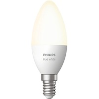 Philips Hue Kerte - E14 pære - 1-pak, LED-lampe Philips Hvide Hue pærer Kerte - E14 pære - 1-pak, Smart pære, Hvid, Bluetooth/Zigbee, Integreret LED, E14, Varm hvid