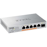 Zyxel XMG-105HP Ikke administreret 2.5G Ethernet (100/1000/2500) Strøm over Ethernet (PoE) Sølv, Switch Ikke administreret, 2.5G Ethernet (100/1000/2500), Strøm over Ethernet (PoE)